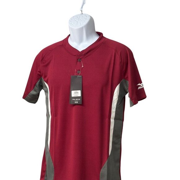 Mizuno Men’s Elite 2-Button Baseball Jersey  350527, Cardinal Gray, XS - Picture 3 of 14